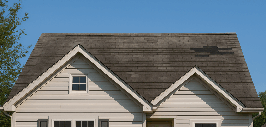 Home with aging roof in central ohio that needs replacing