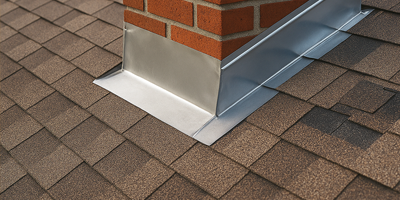 Checking for leaks around chimney flashing