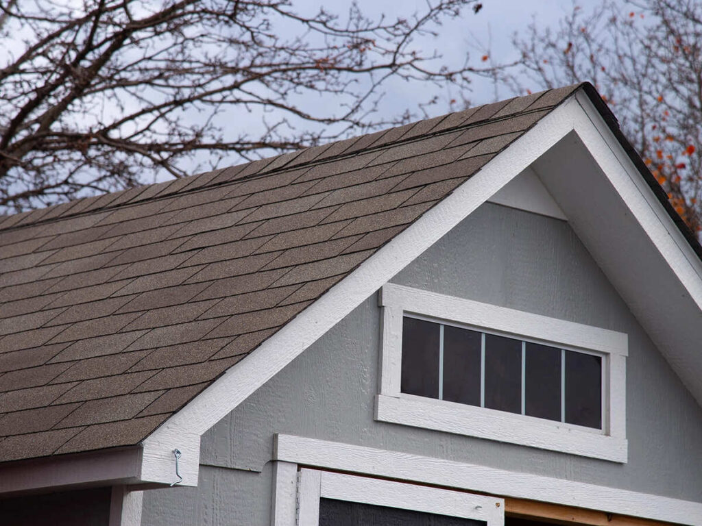 Steep roof on residential home